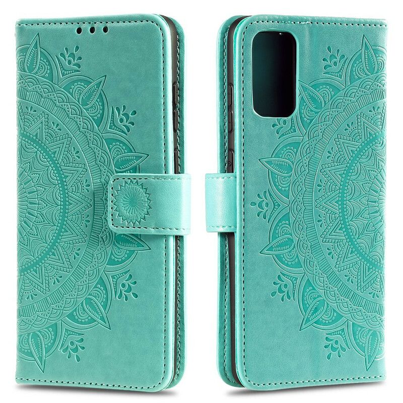 Kožené Puzdro Samsung Galaxy A20s Slnečná Mandala