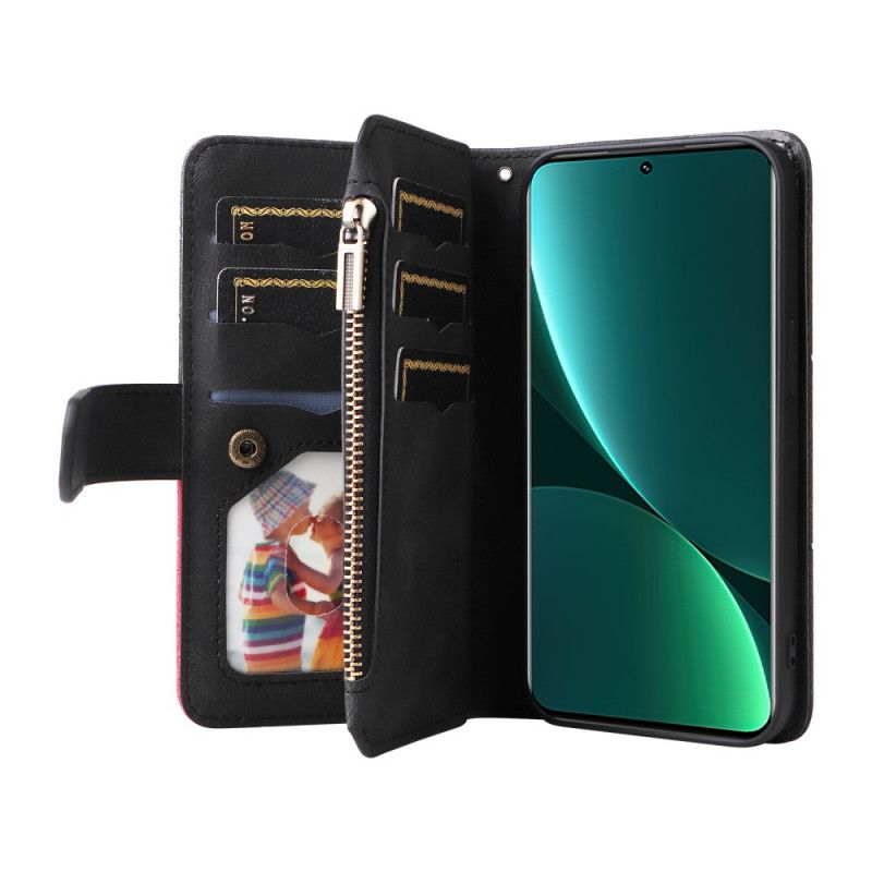 Flipové Puzdro Xiaomi 12 Pro Dvojfarebná S Peňaženkou Na Mince