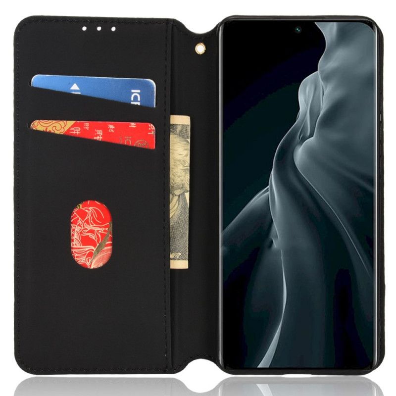 Flipové Puzdro Xiaomi 12 Pro Kožené Puzdro Efekt Diamantovej Kože