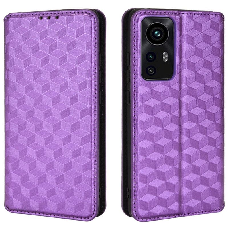 Flipové Puzdro Xiaomi 12 Pro Kožené Puzdro Efekt Diamantovej Kože
