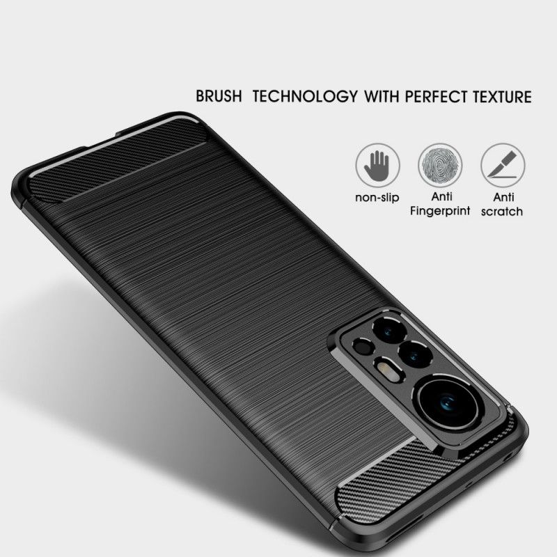 Kryt Xiaomi 12 Pro Kartáčované Uhlíkové Vlákno