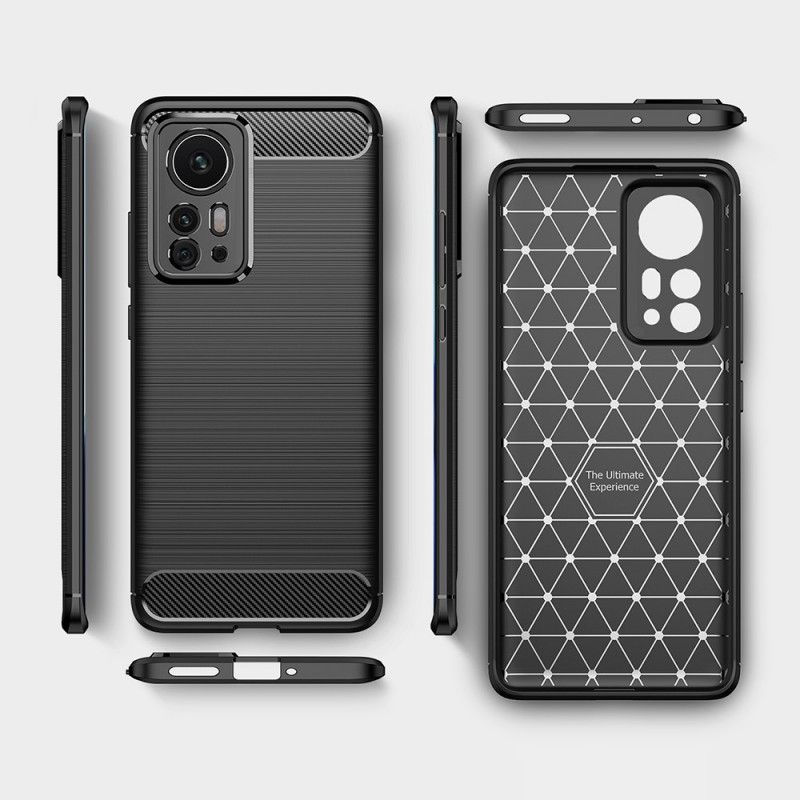 Kryt Xiaomi 12 Pro Kartáčované Uhlíkové Vlákno