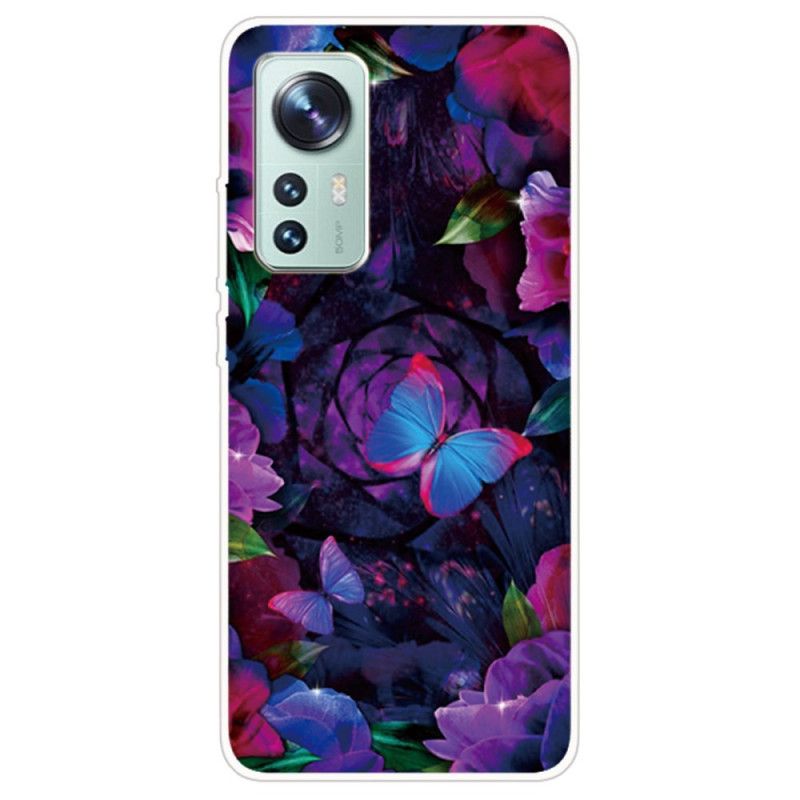 Kryt Xiaomi 12 Pro Silikónové Motýle