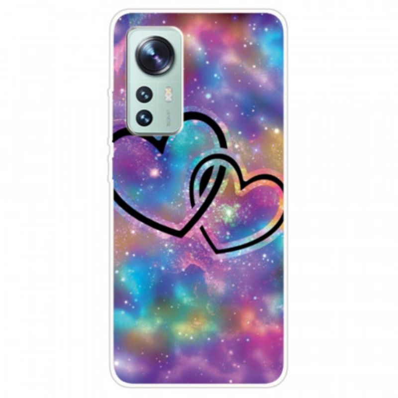 Kryt Xiaomi 12 Pro Silikónové Srdiečka