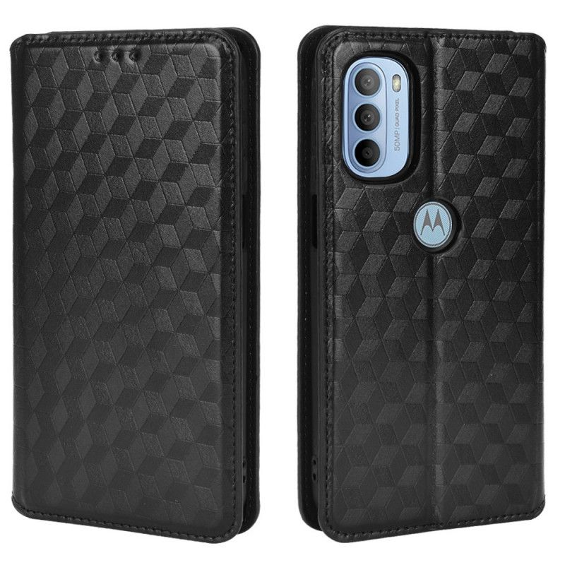 Flipové Puzdro Moto G41 / G31 Kožené Puzdro Efekt Diamantovej Kože