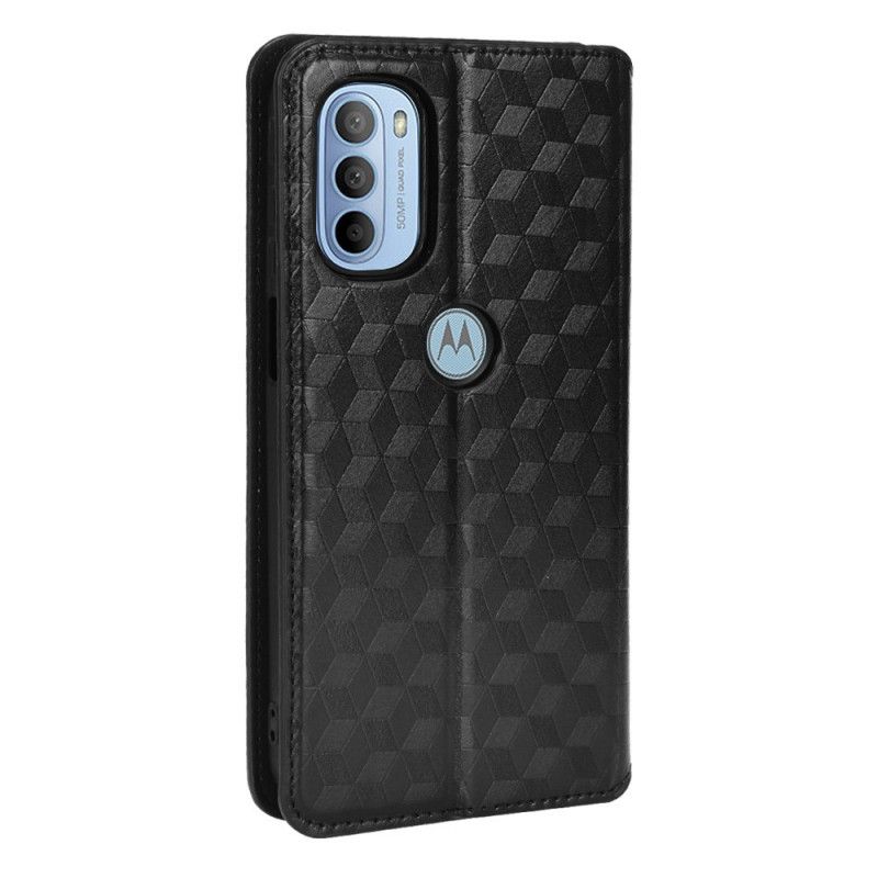 Flipové Puzdro Moto G41 / G31 Kožené Puzdro Efekt Diamantovej Kože