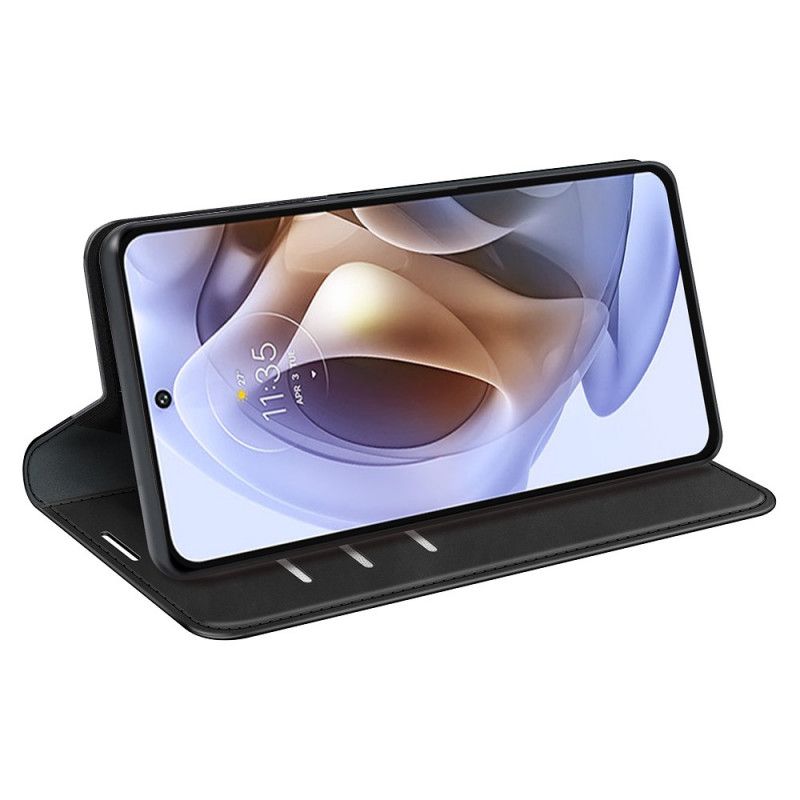 Flipové Puzdro Moto G41 / G31 Kožené Puzdro Efekt Hodvábnej Jemnej Kože