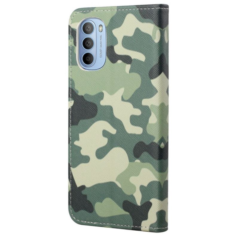 Flipové Puzdro Moto G41 / G31 Vojenská Kamufláž