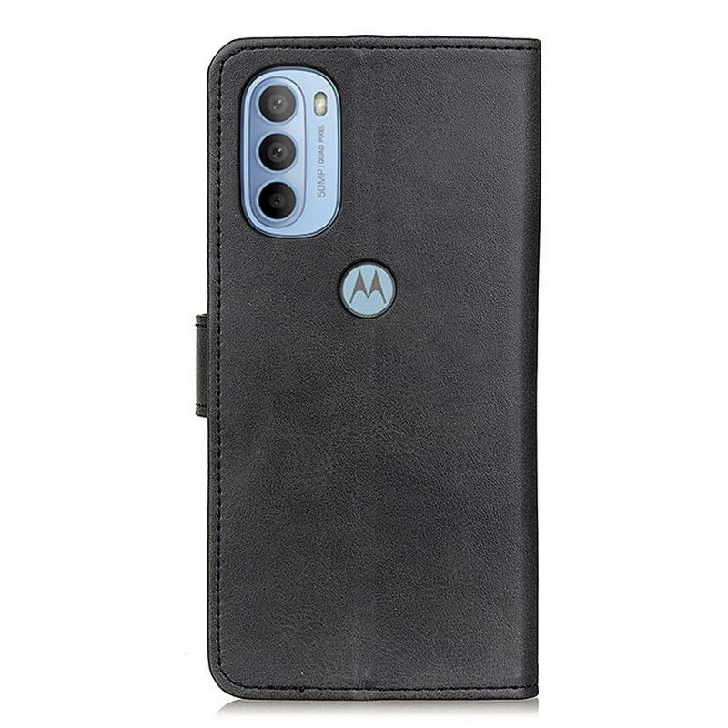 Kožené Puzdro Moto G41 / G31 Efekt Matnej Retro Kože