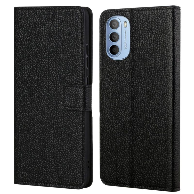 Kožené Puzdro Moto G41 / G31 Efekt Zrnitej Kože Litchi