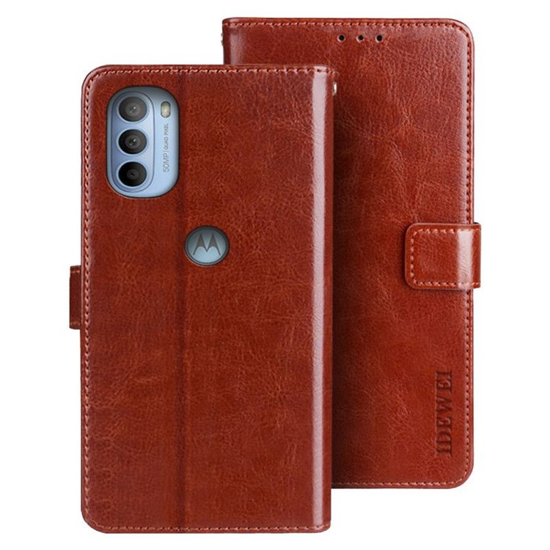 Kožené Puzdro Moto G41 / G31 Imitácia Kože Idewei