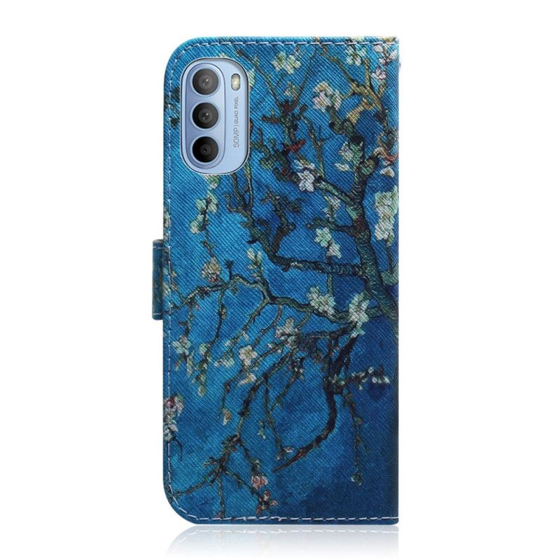 Kožené Puzdro Moto G41 / G31 Kvitnúci Strom