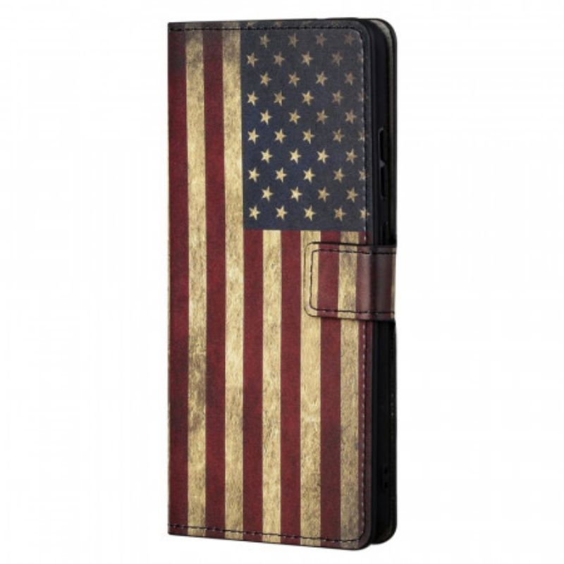 Kožené Puzdro Moto G41 / G31 Vlajka Usa
