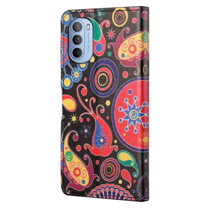 Kožené Puzdro Moto G41 / G31 Výkresy Galaxií