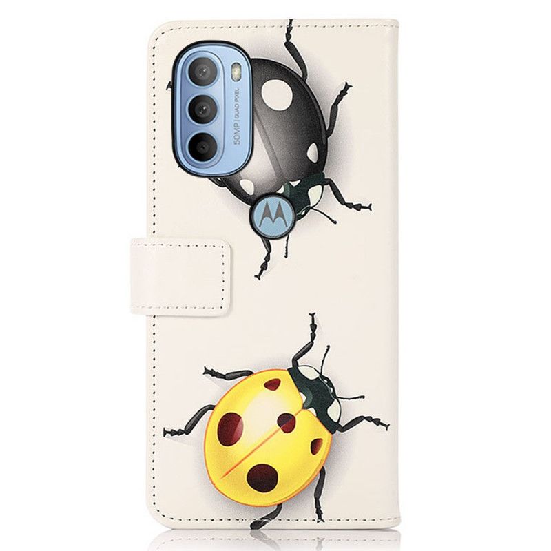 Peňaženkový Kryt Moto G41 / G31 Lienky