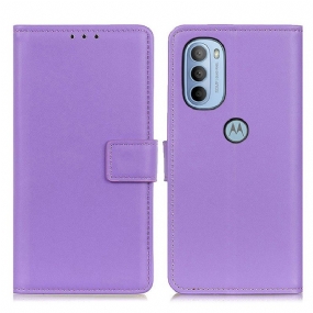 Peňaženkový Kryt Moto G41 / G31 Obyčajná Umelá Koža