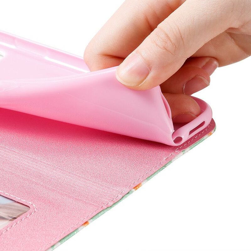 Flipové Puzdro Samsung Galaxy A51 Kožené Puzdro Sedmokrásky Z Umelej Kože