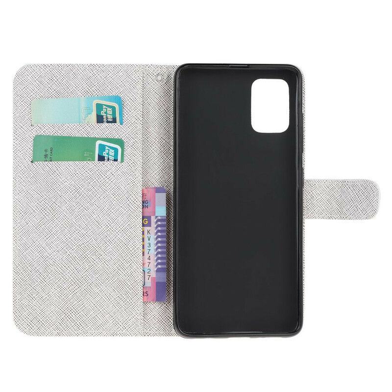 Kožené Puzdro Samsung Galaxy A51 Kvety Lunárneho Popruhu