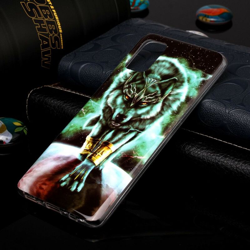 Kryt Samsung Galaxy A51 Fluorescenčná Séria Wolf
