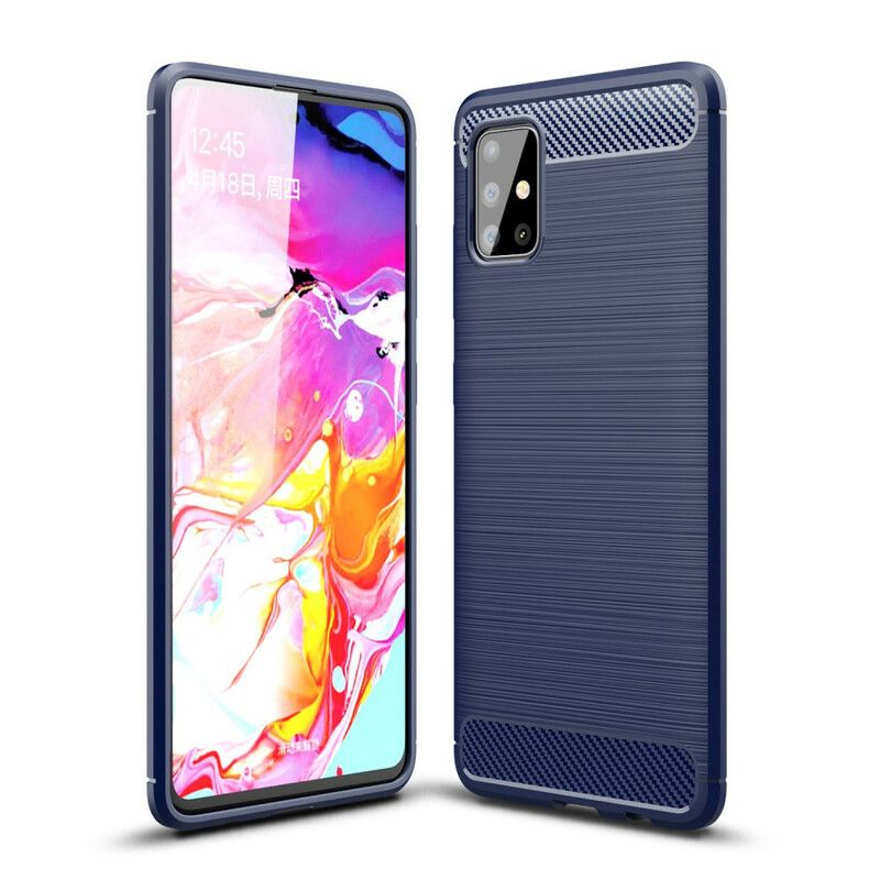 Kryt Samsung Galaxy A51 Kartáčované Uhlíkové Vlákno