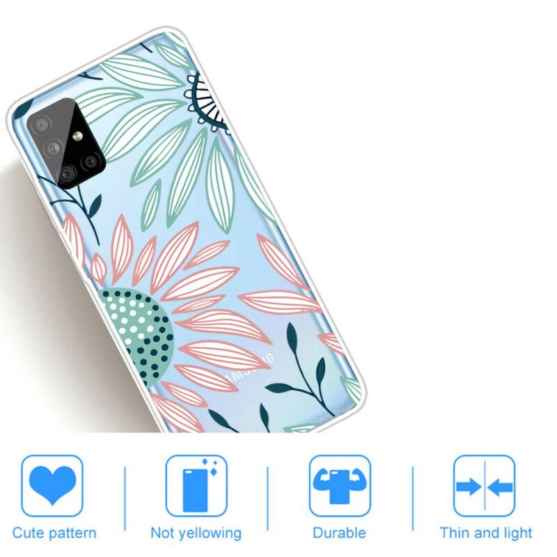 Kryt Samsung Galaxy A51 Transparentný Jeden Kvet
