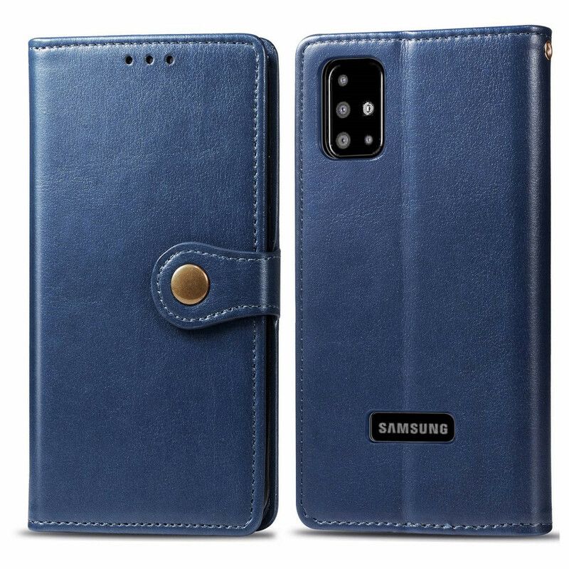Peňaženkový Kryt Samsung Galaxy A51 Umelá Koža A Vintage Spona
