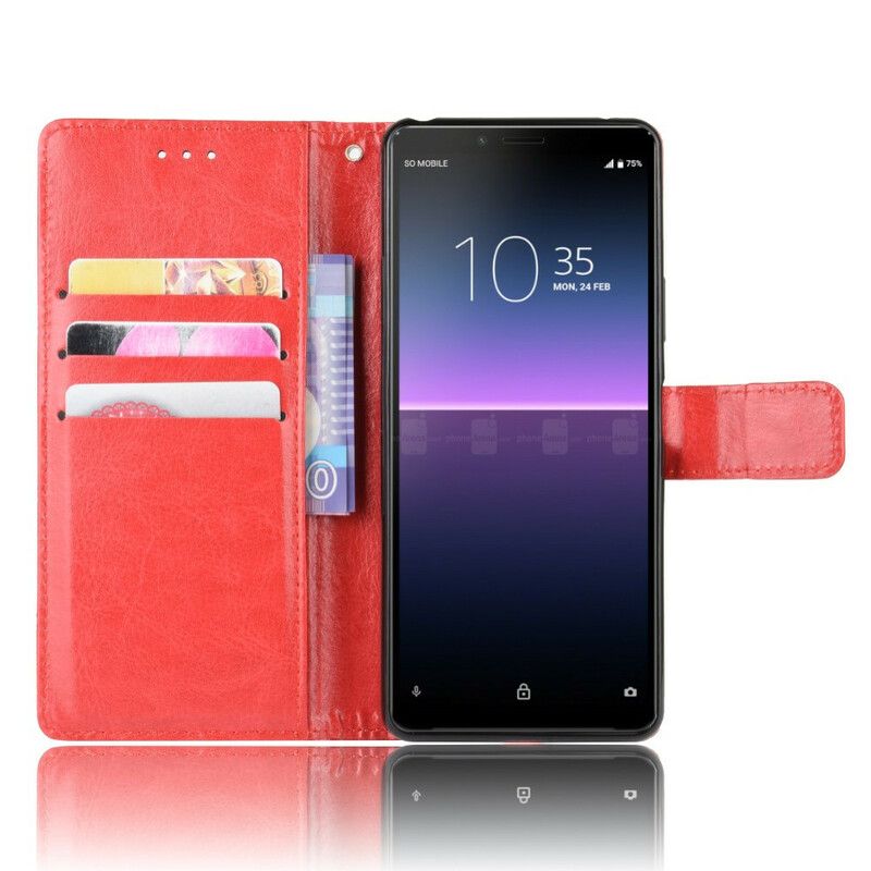 Peňaženkový Kryt Sony Xperia 10 II Krikľavá Umelá Koža